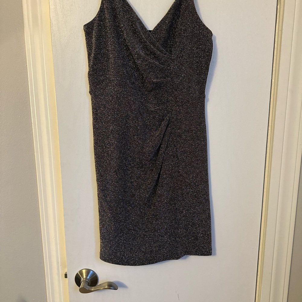 Express Gray Cowl Neck Sheath Mini Dress